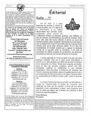   L'ANSE-AU-SABLE, 2005   , page 2