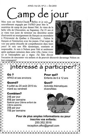   LA VOIX DES KOOTENAYS, 2010   , page 7