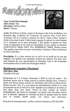   LA VOIX DES KOOTENAYS, 2010   , page 16