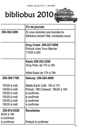   LA VOIX DES KOOTENAYS, 2010   , page 11