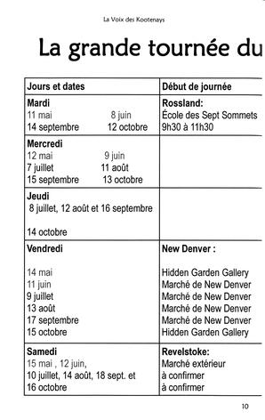   LA VOIX DES KOOTENAYS, 2010   , page 10