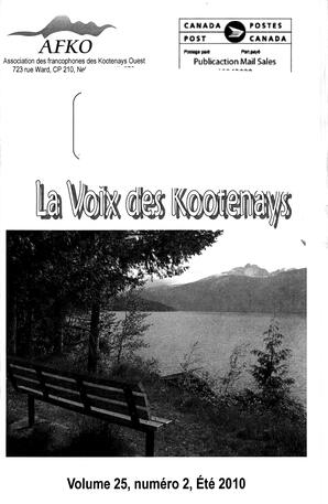   LA VOIX DES KOOTENAYS, 2010   , page 1