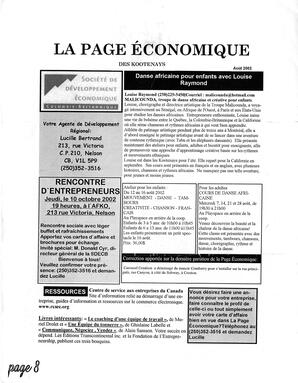   LA VOIX DES KOOTENAYS, 2002   , page 8