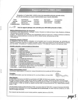   LA VOIX DES KOOTENAYS, 2002   , page 5