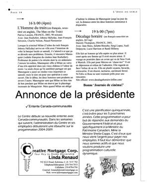   L'ANSE-AU-SABLE, 2003   , page 14