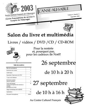   L'ANSE-AU-SABLE, 2003   , page 1