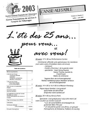   L'ANSE-AU-SABLE, 2003   , page 1