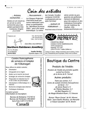   L'ANSE-AU-SABLE, 2003   , page 12