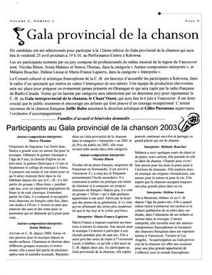   L'ANSE-AU-SABLE, 2003   , page 9