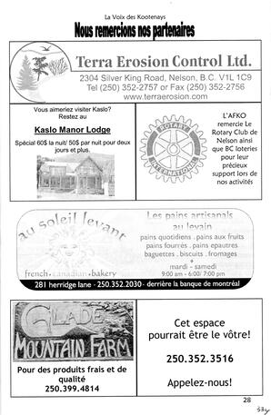   LA VOIX DES KOOTENAYS, 2010   , page 28