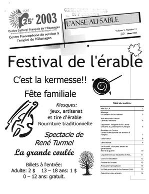   L'ANSE-AU-SABLE, 2003   , page 1