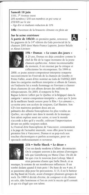   FESTIVAL D'ÉTÉ, 2005   , page 5