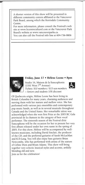   FESTIVAL D'ÉTÉ, 2005   , page 22