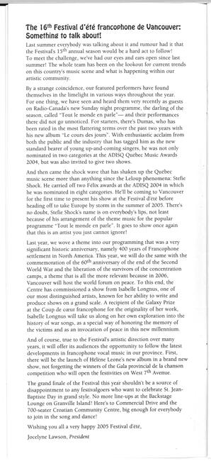   FESTIVAL D'ÉTÉ, 2005   , page 16