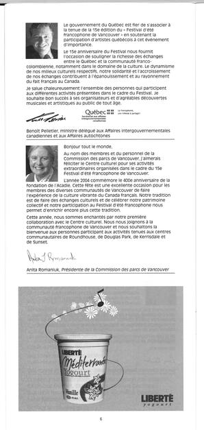   FESTIVAL D'ÉTÉ, 2004   , page 6