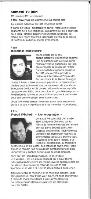   FESTIVAL D'ÉTÉ, 2004   , page 11