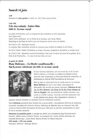   FESTIVAL D'ÉTÉ, 2003   , page 6