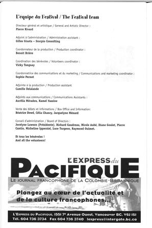   FESTIVAL D'ÉTÉ, 2003   , page 20