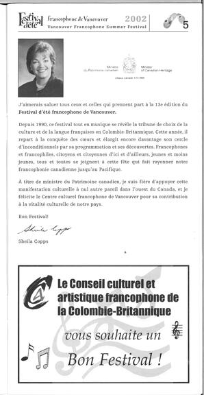   FESTIVAL D'ÉTÉ, 2002   , page 7