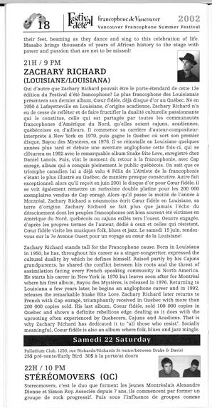   FESTIVAL D'ÉTÉ, 2002   , page 20