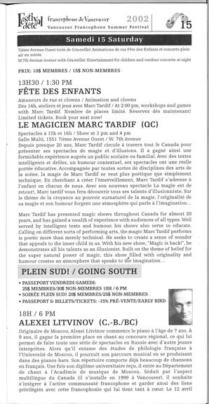   FESTIVAL D'ÉTÉ, 2002   , page 17