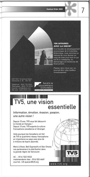   FESTIVAL D'ÉTÉ, 2001   , page 9