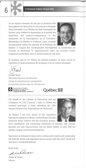   FESTIVAL D'ÉTÉ, 2001   , page 8