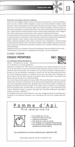   FESTIVAL D'ÉTÉ, 2001   , page 15