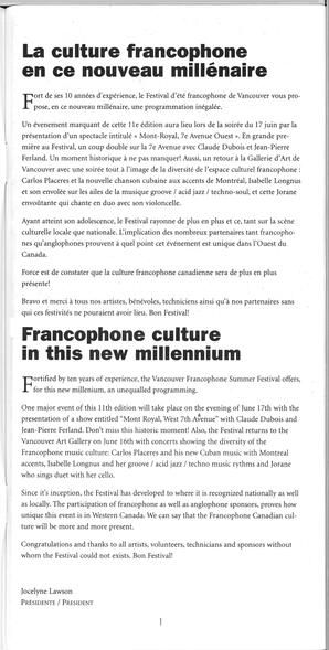   FESTIVAL D'ÉTÉ, 2000   , page 3