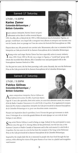   FESTIVAL D'ÉTÉ, 2000   , page 22