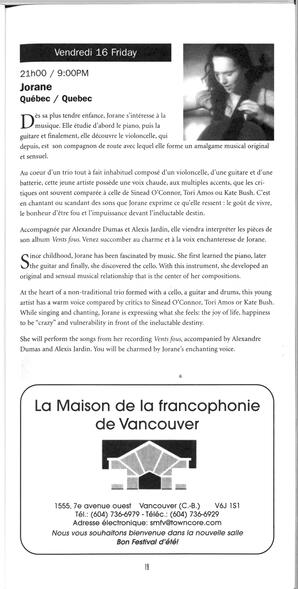  FESTIVAL D'ÉTÉ, 2000   , page 21