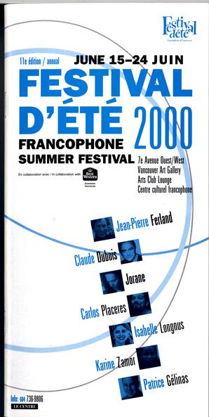   FESTIVAL D'ÉTÉ, 2000   , page 1