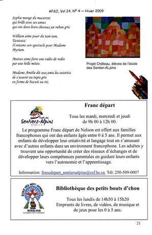   LA VOIX DES KOOTENAYS, 2009   , page 21