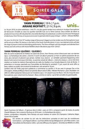   FESTIVAL D'ÉTÉ, 2016   , page 17