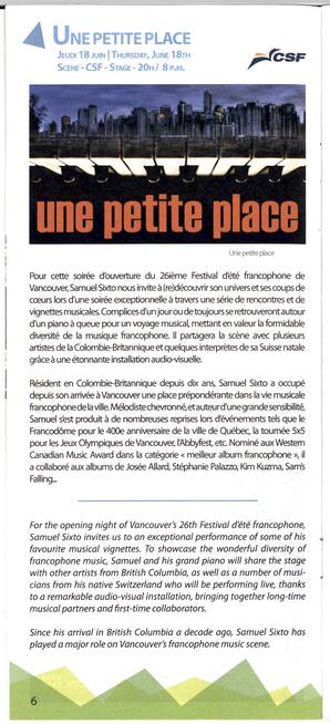   FESTIVAL D'ÉTÉ, 2015   , page 6