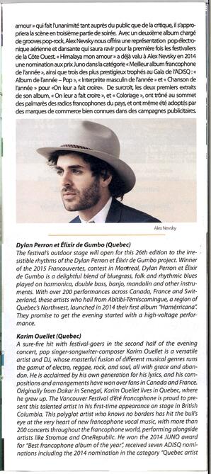   FESTIVAL D'ÉTÉ, 2015   , page 16