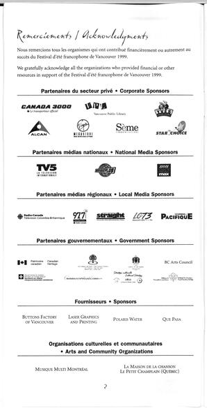   FESTIVAL D'ÉTÉ, 1999   , page 4