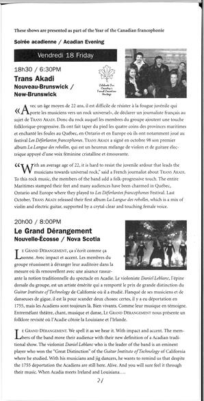   FESTIVAL D'ÉTÉ, 1999   , page 23