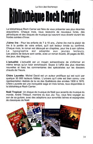   LA VOIX DES KOOTENAYS, 2009   , page 14