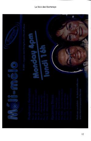   LA VOIX DES KOOTENAYS, 2009   , page 12