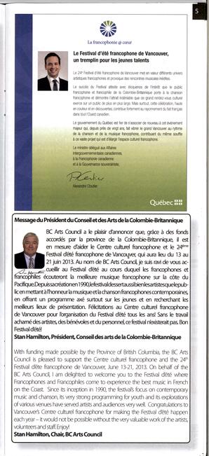   FESTIVAL D'ÉTÉ, 2013   , page 5