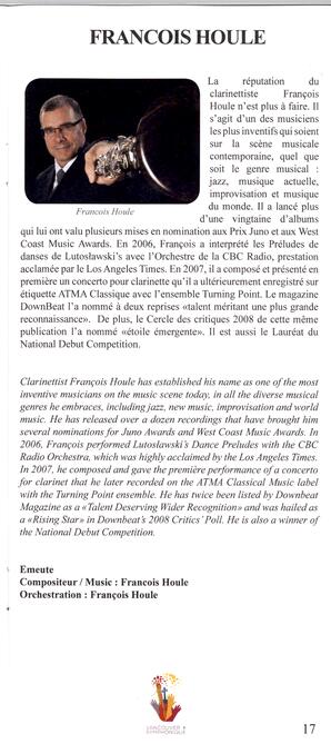   VANCOUVER SYMPHONIQUE, 2011   , page 17