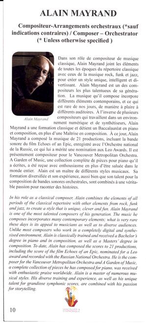   VANCOUVER SYMPHONIQUE, 2011   , page 10