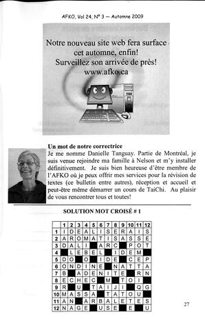   LA VOIX DES KOOTENAYS, 2009   , page 27
