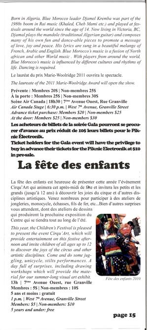   FESTIVAL D'ÉTÉ, 2011   , page 14