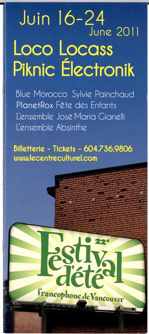   FESTIVAL D'ÉTÉ, 2011   , page 1