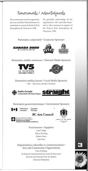   FESTIVAL D'ÉTÉ, 1998   , page 5