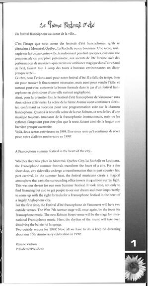  FESTIVAL D'ÉTÉ, 1998   , page 3