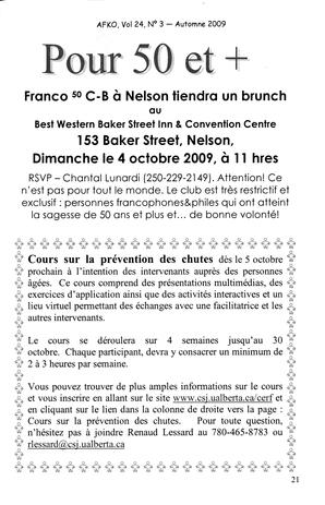   LA VOIX DES KOOTENAYS, 2009   , page 21
