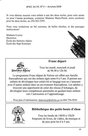   LA VOIX DES KOOTENAYS, 2009   , page 19